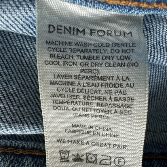 Denim Forum The Just Peach Straight jeans denim Sz 28 - Picture 7 of 9